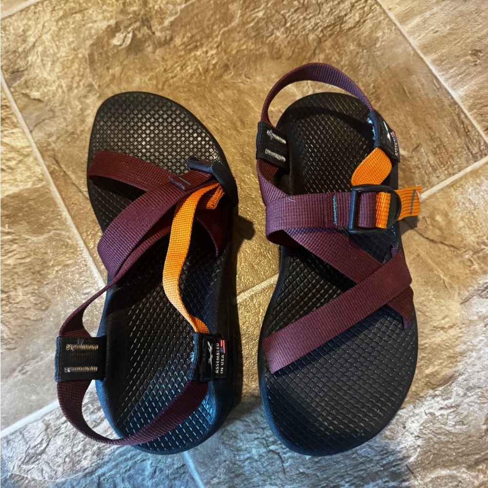Chaco Women's Sandals in Burgundy, Orange and Black